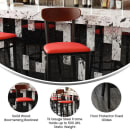Flash Furniture XU-DG6V6RDV-WAL-GG Bar Stool w/ Boomerang Back & Red Vinyl Seat - Steel Frame, Black thumbnail 5