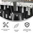 Flash Furniture XU-DG-TP001B-24-PL1B-GG Counter Height Stool w/ 24" Black Wood Seat - Steel, Gray thumbnail 5