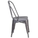 Flash Furniture XU-DG-TP001-GG Stacking Side Chair w/ Vertical Slat Back - Distressed Metal Frame, Silver thumbnail 4