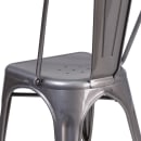 Flash Furniture XU-DG-TP001-GG Stacking Side Chair w/ Vertical Slat Back - Distressed Metal Frame, Silver thumbnail 8