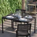 Flash Furniture XU-DG-UH3048-GY-GG Rectangular Outdoor Dining Table w/ Umbrella Holder - Steel, Gray thumbnail 3
