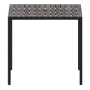 Flash Furniture XU-DG-UH8100-GY-GG Rectangular Outdoor Dining Table w/ Umbrella Holder - Steel, Gray thumbnail 2