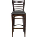 Flash Furniture XU-DGW0005BARLAD-WAL-BLKV-GG Bar Stool w/ Ladder Back & Black Vinyl Seat, Walnut thumbnail 5