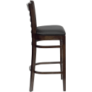Flash Furniture XU-DGW0005BARLAD-WAL-BLKV-GG Bar Stool w/ Ladder Back & Black Vinyl Seat, Walnut thumbnail 6