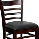 Flash Furniture XU-DGW0005BARLAD-WAL-BLKV-GG Bar Stool w/ Ladder Back & Black Vinyl Seat, Walnut thumbnail 7