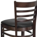 Flash Furniture XU-DGW0005BARLAD-WAL-BLKV-GG Bar Stool w/ Ladder Back & Black Vinyl Seat, Walnut thumbnail 8