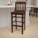 Flash Furniture XU-DG-W0006BAR-WAL-GG Bar Stool w/ School House Back & Wood Seat, Walnut thumbnail 10