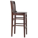 Flash Furniture XU-DG-W0006BAR-WAL-GG Bar Stool w/ School House Back & Wood Seat, Walnut thumbnail 4