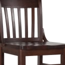 Flash Furniture XU-DG-W0006BAR-WAL-GG Bar Stool w/ School House Back & Wood Seat, Walnut thumbnail 7