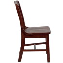 Flash Furniture XU-DG-W0006-MAH-GG Restaurant Chair w/ Schoolhouse Back - Beechwood Frame, Mahogany Finish thumbnail 4