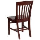 Flash Furniture XU-DG-W0006-MAH-GG Restaurant Chair w/ Schoolhouse Back - Beechwood Frame, Mahogany Finish thumbnail 5