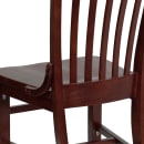 Flash Furniture XU-DG-W0006-MAH-GG Restaurant Chair w/ Schoolhouse Back - Beechwood Frame, Mahogany Finish thumbnail 8