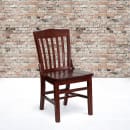 Flash Furniture XU-DG-W0006-MAH-GG Restaurant Chair w/ Schoolhouse Back - Beechwood Frame, Mahogany Finish thumbnail 9