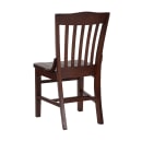 Flash Furniture XU-DG-W0006-WAL-GG Restaurant Chair w/ Schoolhouse Back - Beechwood Frame, Walnut Finish thumbnail 12