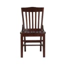 Flash Furniture XU-DG-W0006-WAL-GG Restaurant Chair w/ Schoolhouse Back - Beechwood Frame, Walnut Finish thumbnail 13