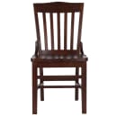 Flash Furniture XU-DG-W0006-WAL-GG Restaurant Chair w/ Schoolhouse Back - Beechwood Frame, Walnut Finish thumbnail 6