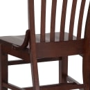 Flash Furniture XU-DG-W0006-WAL-GG Restaurant Chair w/ Schoolhouse Back - Beechwood Frame, Walnut Finish thumbnail 8