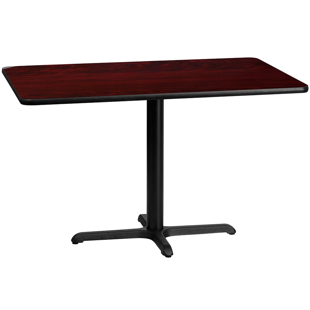Flash Furniture XU-MAHTB-3048-T2230-GG Rectangular Dining Height Table w/ Mahogany Laminate Top - 48"W x 30"D, Cast Iron Base