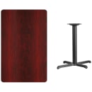 Flash Furniture XU-MAHTB-3048-T2230-GG Rectangular Dining Height Table w/ Mahogany Laminate Top - 48"W x 30"D, Cast Iron Base thumbnail 2