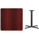 Flash Furniture XU-MAHTB-3636-T3030-GG 36" Square Dining Height Table w/ Mahogany Laminate Top - Cast Iron Base thumbnail 2