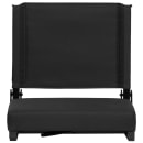 Flash Furniture XU-STA-BK-GG Grandstand Outdoor Folding Stadium Seat - Black Canvas w/ Black Aluminum Frame thumbnail 6