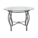 Flash Furniture XU-TBG-24-GG 42" Round Syracuse Dining Table w/ Glass Top - 29 1/2"H, Metal Frame, Silver thumbnail 2