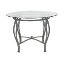 Flash Furniture XU-TBG-24-GG 42" Round Syracuse Dining Table w/ Glass Top - 29 1/2"H, Metal Frame, Silver thumbnail 3