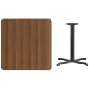 Flash Furniture XU-WALTB-3636-T3030-GG 36" Square Dining Height Table w/ Walnut Laminate Top - Cast Iron Base thumbnail 2