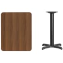 Flash Furniture XU-WALTB-2430-T2222-GG Rectangular Dining Height Table w/ Walnut Laminate Top - 30"W x 24"D, Cast Iron Base thumbnail 2