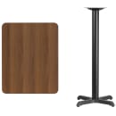 Flash Furniture XU-WALTB-2430-T2222B-GG Rectangular Bar Height Table w/ Walnut Laminate Top - 30"W x 24"D x 43 1/8"H, Cast Iron Base thumbnail 2