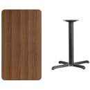 Flash Furniture XU-WALTB-2442-T2230-GG Rectangular Dining Height Table w/ Walnut Laminate Top - 42"W x 24"D, Cast Iron Base thumbnail 2