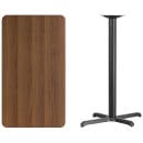 Flash Furniture XU-WALTB-2442-T2230B-GG Rectangular Bar Height Table w/ Walnut Laminate Top - 42"W x 24"D x 43 1/8"H, Cast Iron Base thumbnail 2