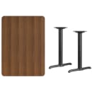 Flash Furniture XU-WALTB-3042-T0522-GG Rectangular Dining Height Table w/ Walnut Laminate Top - 42"W x 30"D, Cast Iron Base thumbnail 2