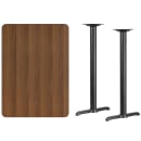 Flash Furniture XU-WALTB-3042-T0522B-GG Rectangular Bar Height Table w/ Walnut Laminate Top - 42"W x 30"D x 43 1/8"H, Cast Iron Base thumbnail 2