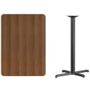 Flash Furniture XU-WALTB-3042-T2230B-GG Rectangular Bar Height Table w/ Walnut Laminate Top - 42"W x 30"D x 43 1/8"H, Cast Iron Base thumbnail 2