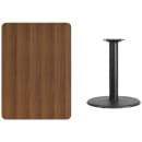 Flash Furniture XU-WALTB-3042-TR24-GG Rectangular Dining Height Table w/ Walnut Laminate Top - 42"W x 30"D, Cast Iron Base thumbnail 2