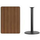 Flash Furniture XU-WALTB-3042-TR24B-GG Rectangular Bar Height Table w/ Walnut Laminate Top - 42"W x 30"D x 43 1/8"H, Cast Iron Base thumbnail 2