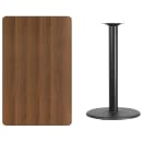 Flash Furniture XU-WALTB-3048-TR24B-GG Rectangular Bar Height Table w/ Walnut Laminate Top - 48"W x 30"D x 43 1/8"H, Cast Iron Base thumbnail 2