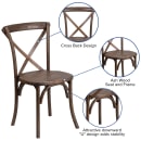 Flash Furniture XU-X-EA-GG Stacking Chair w/ Cross Back - Ash Wood Frame, Early American Finish thumbnail 3