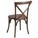 Flash Furniture XU-X-EA-GG Stacking Chair w/ Cross Back - Ash Wood Frame, Early American Finish thumbnail 5