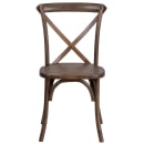 Flash Furniture XU-X-EA-GG Stacking Chair w/ Cross Back - Ash Wood Frame, Early American Finish thumbnail 6