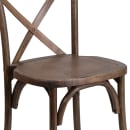 Flash Furniture XU-X-EA-GG Stacking Chair w/ Cross Back - Ash Wood Frame, Early American Finish thumbnail 7
