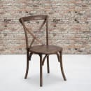 Flash Furniture XU-X-EA-GG Stacking Chair w/ Cross Back - Ash Wood Frame, Early American Finish thumbnail 9