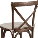 Flash Furniture XU-X-EA-NTC-GG Stacking Chair w/ Cross Back & Natural Cushion - Ash Wood Frame, Early American Finish thumbnail 8