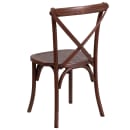 Flash Furniture XU-X-MAH-GG Stacking Chair w/ Cross Back - Ash Wood Frame, Mahogany Finish thumbnail 4