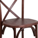 Flash Furniture XU-X-MAH-GG Stacking Chair w/ Cross Back - Ash Wood Frame, Mahogany Finish thumbnail 7