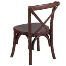 Flash Furniture XU-X-MAH-KID-GG Stacking Chair w/ Cross Back - Ash Wood Frame, Mahogany Finish thumbnail 3