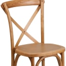 Flash Furniture XU-X-OAK-GG Stacking Chair w/ Cross Back - Ash Wood Frame, Oak Finish thumbnail 7