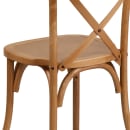 Flash Furniture XU-X-OAK-GG Stacking Chair w/ Cross Back - Ash Wood Frame, Oak Finish thumbnail 8