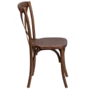 Flash Furniture XU-X-PEC-GG Stacking Chair w/ Cross Back - Ash Wood Frame, Pecan Finish thumbnail 6